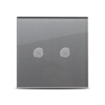 Panou gri simplu 2T sticla, aparataj touch PULSAR NS