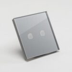 Panou gri simplu 2T sticla, aparataj touch PULSAR NS - imagine 2